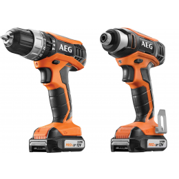 Гайковерт ударний BSS12G3 + Шуруповерт-дриль ударний BSB12G3 AEG Li-Ion 12 В + 2 акумулятора і зарядний пристрій і кейс (4935471063)