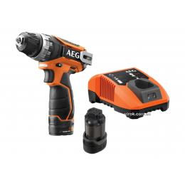 Шуруповерт-дриль акумуляторний AEG Li-Ion 12 В 2 Агод 34 Нм 10 мм 2 швидкості + 2 акумулятора і кейс (4935447867)