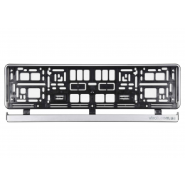 Рамка пластикова срібна під номер авто VOREL 529 х 132 х 11 мм