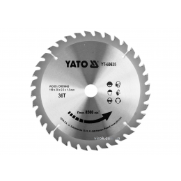 Диск пиляльний по дереву YATO 190 x 20 x 2.2 x 1.5 мм 36 зубців R.P.M до 8500 1/хв
