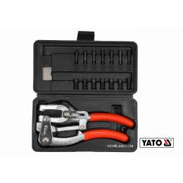 Кліщі для проколювання отворів YATO в листовому металі ≤ 1 мм 14 насадок Ø=2-7 мм 16 шт + кейс