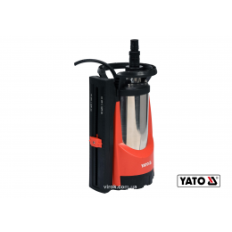 Насос для брудної води мережевий YATO: 750 Вт, 11000 л/год, максимальна висота- 8.5 м, максимальна глибина- 7 м.