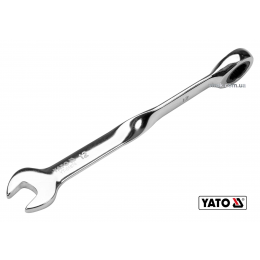 Ключ ріжково-накидний з тріщаткою кручений 90° YATO 12 x 177 мм HRC 40-45 Cr-V