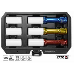 Головки торцеві ударні для алюмінієвих дисків YATO 1/2