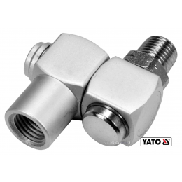 З'єднання пневматичне на шарнірі YATO з обертовим 360° наконечником Ø1/4