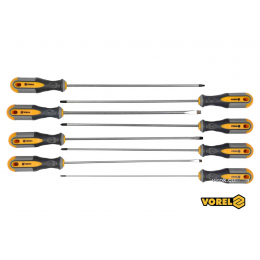 Набір викруток з подовженими стержнями VOREL 325 мм SL PH TORX Cr-V 8 шт
