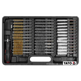 Набір щіток до свічних гнізд зі сталі латуні нейлону YATO 150 мм HEX- 1/4