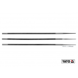 Напильники для гостріння ланок відрізних ланцюгів YATO Ø4 x 250 мм 3 шт