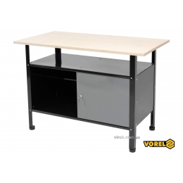 Стіл для майстерні VOREL 1160 х 600 х 830 мм з лакованої бляхи 0.8-1 мм стільниця - 116 х 60 х 2 см