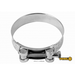 Хомут сталевий оцинкований з гвинтовим затискачем GBS W1 VOREL Ø98-103/24 мм