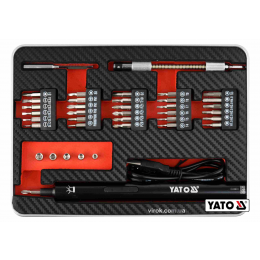Викрутка акумуляторна з набором біт YATO Li-Ion 3.6В 450 мАгод LED-підсвітка HEX-1/4