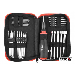 Викрутка реверсивна з набором біт YATO HEX-1/4