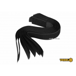 Хомут-липучка для кабеля VOREL 25 x 300 мм нейлон + поліестер + поліуретан 10 шт