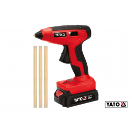 Пістолет клейовий акумуляторний YATO Li-Ion 18 В 2 Агод для стержнів Ø11 мм 25 г/хв + 3 стержня