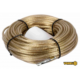 Трос сталевий з наконечниками для пломб VOREL Ø6 мм x 34 м