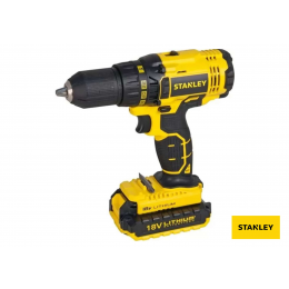 Шуруповерт-дриль акумуляторний STANLEY 2 x 18 В Li-ion 2 Агод 45 Нм 13 мм + кейс