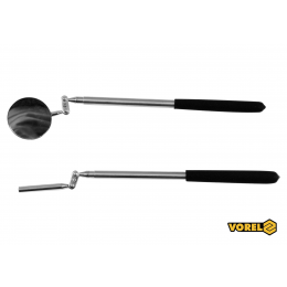 Дзеркало оглядове і магнітний тримач з телескопічними ручками VOREL Ø54 x 320-520/315-510 мм 2 шт