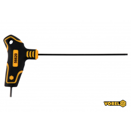 Ключ шестигранний Т-подібний з кульковим наконечником VOREL HEX 2 x 100 x 69 мм Cr-V 6150