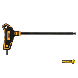Ключ шестигранний Т-подібний з кульковим наконечником VOREL HEX 8 x 200 x 113 мм Cr-V 6150