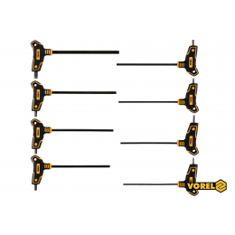 Набір ключів шестигранних Т-подібних VOREL HEX 2.5-10 мм 100-200 мм 8 шт