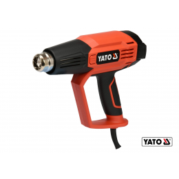Фен технічний YATO 1.6 кВт 50-650°C 250-500л/хв 2 режими + 5 насадок