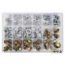 Шайби Ø6-20 мм і заглушки М10-М20 алюмінієві YATO 534 шт