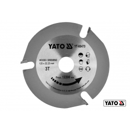 Диск пиляльний по дереву YATO Ø125 x 22.23 x 3.8 мм 3 зубці R.P.M до 12200 1/хв