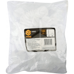 Чашки 50 штук та стяжки 50 штук для вирівнювання плитки VOREL, мінімальний стик 0.75 мм, плитка 3-40 мм