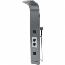 Душова панель STEELY 4 FALA: 4 функції, 155 х 22 x 7 см, шланг l= 150 см, з нержавіючої сталі