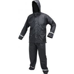 Костюм з капюшоном водонепроникний YATO,розм.XXXL,100%поліестр покритий PU,3 кишені,з вент.отворами