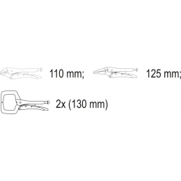 Кліщі затискні VOREL для зварювальних робіт, 4 шт.