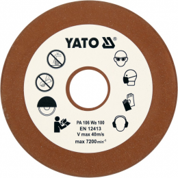 Диск точильний відрізних ланцюгів YATO, Ø= 108/23, t= 3,2 мм, G 100 з кераміки для верстата YT-84990