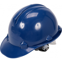 Каска для захисту голови VOREL синя з матеріалу HDPE