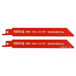 Полотна по дереву і металу бі-металеві до шаблевої пили YATO 150 x 1 мм 10 зубів/1
