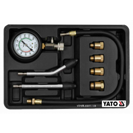 Компресометр для бензинових двигунів YATO 0-2 МПа 8 шт + кейс