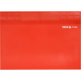 Підстилка для паяння YATO з жаростійкого силікону до 500°С, 350х 250х 2 мм, магн стрічка 345х 47мм