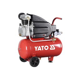 Компресор мережевий YATO 230 В, 1,5 кВт, тиск ≤ 8 Bar,  під. повітря- 150 л/хв, ресивер- 24 л
