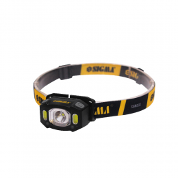 LED фонарь налобный аккумуляторный 300Лм 1200мАч с сенсором SUGMA (5390231)