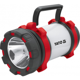 Ліхтар світлодіодний з ручкою акумул. YATO Li-Ion 3.7 В, 3000 mАГод, 6 реж, 380/200 Lm, зарядний USB