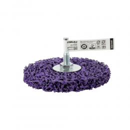 Круг зачистной из нетканого абразива (коралл) Ø100мм с держателем фиолетовый жесткий SIGMA (9175181)