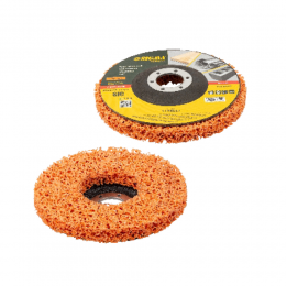 Круг зачистной из нетканого абразива (коралл) Т27 Ø125×22.23мм оранжевый жесткий SIGMA (9176611)