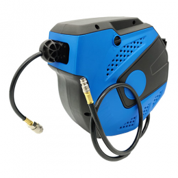 Шланг воздушный полиуретановый армированный на катушке 8x12мм 10м  с быстроразъемными соединениями AIRKRAFT AHC-35B