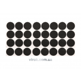 Протектор самоклеючий VOREL 18мм, набір 32шт чорні [24/432]