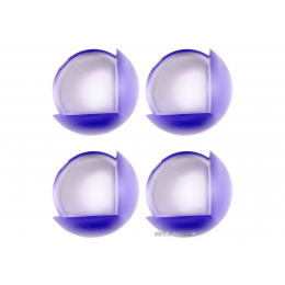 Накладка захисна VOREL кульова, для кутів меблів, Синій колір, Набір 4 шт.