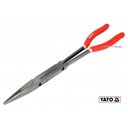 Щипці прямі подовжені з 2 шарнірами YATO 340 мм HRC 50 Cr-V