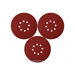 Круг шліфувальний з наждачного паперу з липучкою YATO 180 мм Р120 до YT-82341 3 шт