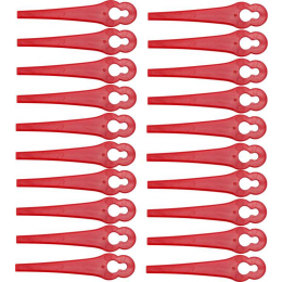 Леза змінні до газонокосарки нейлонові YATO, l= 90 мм, кріп. отвір Ø= 5,5/10 мм, до YT-85015; 20 шт.