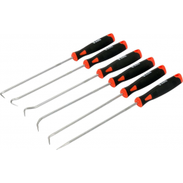 Набір довгих гачків з ручкою YATO і шило l= 240 мм, компл. 6 шт