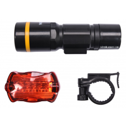 Ліхтар для велосипеда світлодіодний VOREL 1 Вт 80 лм 3 x ААА + 2 x АА