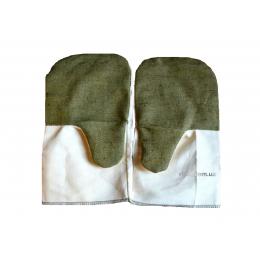 Рукавиці робочі однопалі бавовняні з брезентовим надолонником, вогнетривке покриття